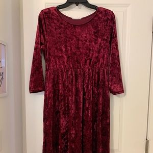 Red Velvet Dress